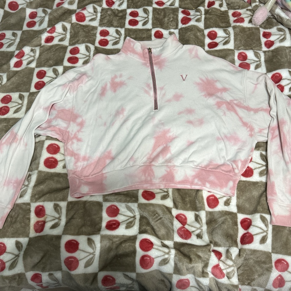 Victoria secret tie dye crop crew